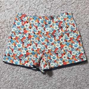 Zara Trafaluc High Waist Floral Women's Shorts - Multicolor, Size Large